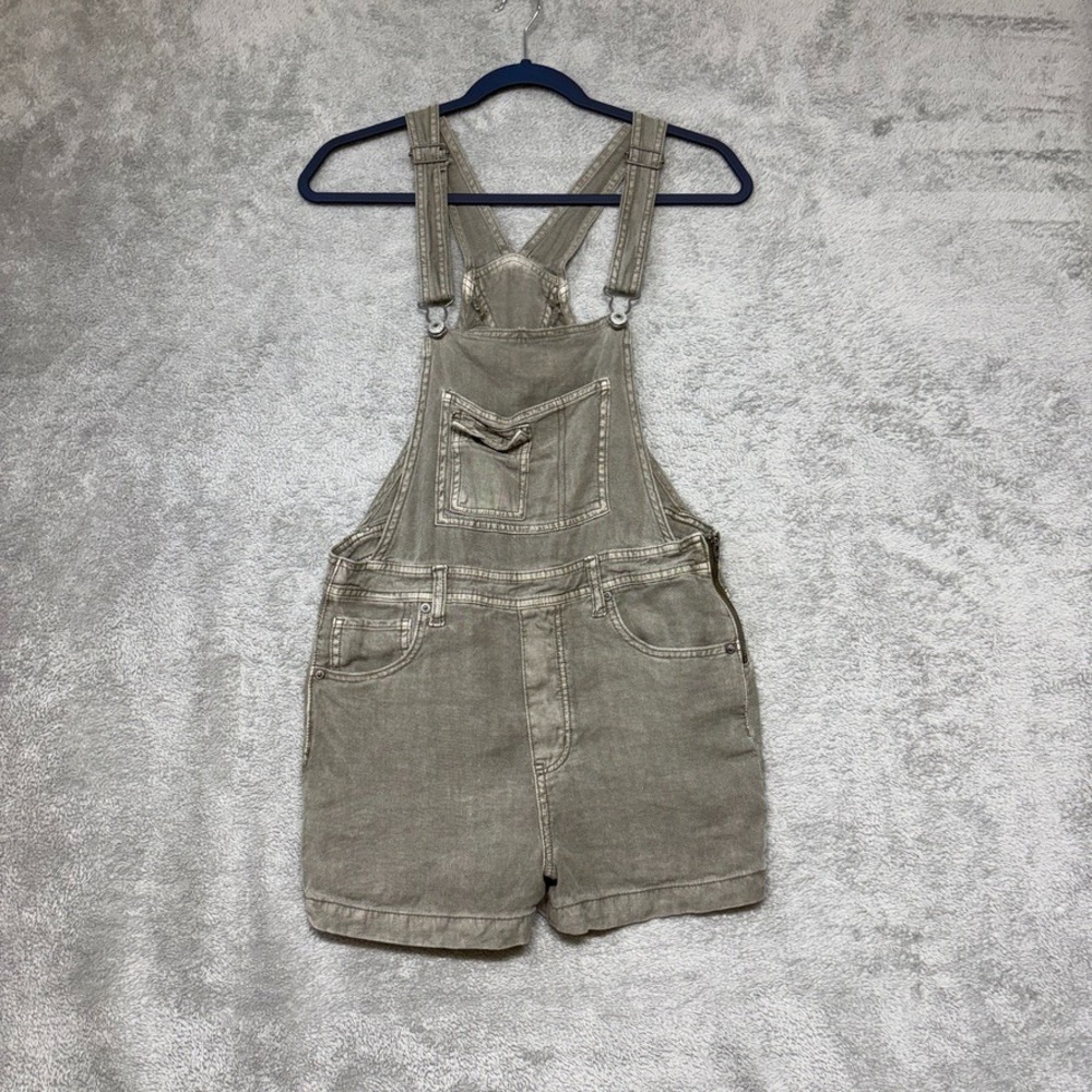 American Eagle Shortalls Womens Small Green Blend Lightweight Overals